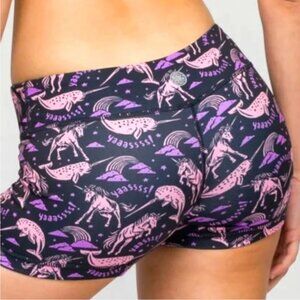 Women's Athletic Shorts with Unicorn Print